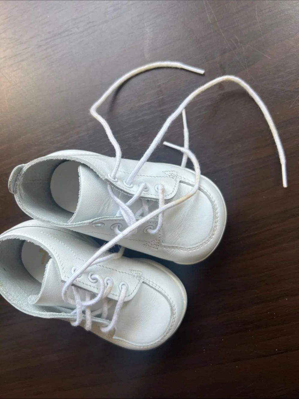 Stride Rite Classic White Kids Lace-Up Shoes